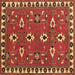 Square Persian Brown Traditional Rug, tr836brn