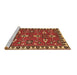 Sideview of Machine Washable Persian Brown Traditional Rug, wshtr836brn