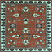 Square Persian Light Blue Traditional Rug, tr836lblu