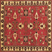 Square Machine Washable Persian Brown Traditional Rug, wshtr836brn