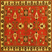 Square Persian Yellow Traditional Rug, tr836yw