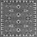Serging Thickness of Persian Gray Traditional Rug, tr836gry