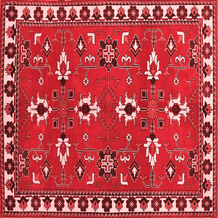 Machine Washable Persian Red Traditional Rug, wshtr836red