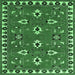 Square Persian Emerald Green Traditional Rug, tr836emgrn