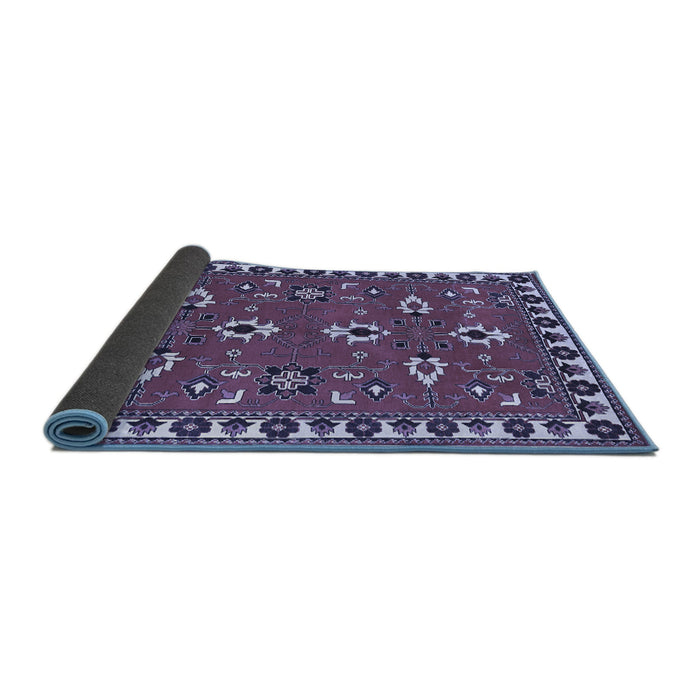Sideview of Persian Blue Traditional Rug, tr836blu