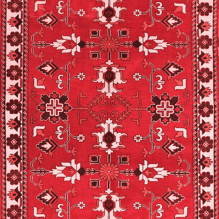 Machine Washable Persian Red Traditional Rug, wshtr836red