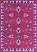 Machine Washable Persian Purple Traditional Area Rugs, wshtr836pur