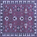 Square Persian Blue Traditional Rug, tr836blu