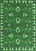 Machine Washable Persian Emerald Green Traditional Area Rugs, wshtr836emgrn