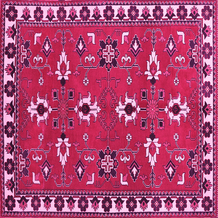 Square Persian Pink Traditional Rug, tr836pnk