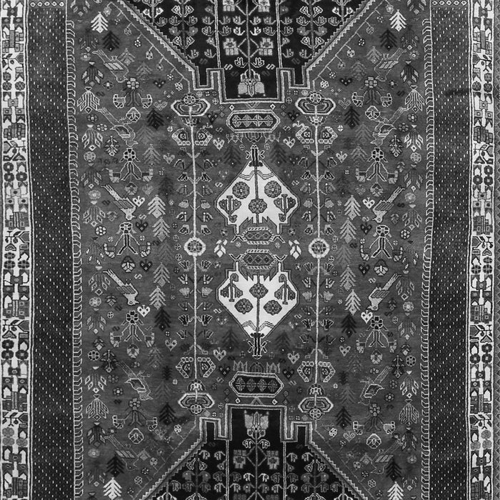 Serging Thickness of Machine Washable Persian Gray Traditional Rug, wshtr837gry