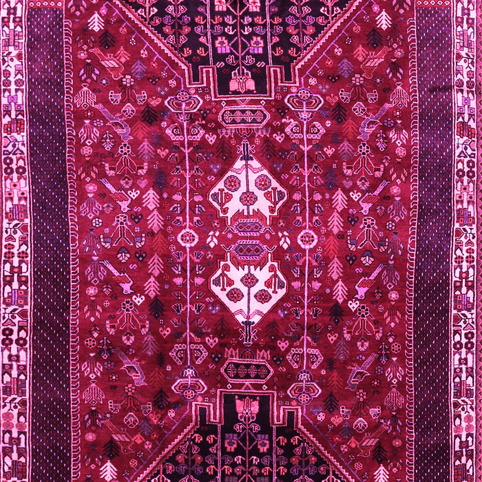 Machine Washable Persian Pink Traditional Rug, wshtr837pnk