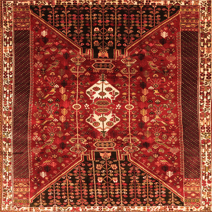 Serging Thickness of Persian Orange Traditional Rug, tr837org