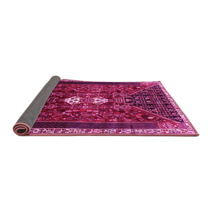 Sideview of Persian Pink Traditional Rug, tr837pnk