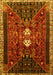 Machine Washable Persian Yellow Traditional Rug, wshtr837yw