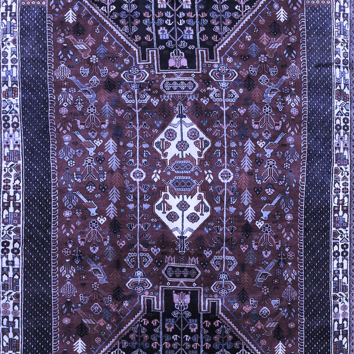 Machine Washable Persian Blue Traditional Rug, wshtr837blu