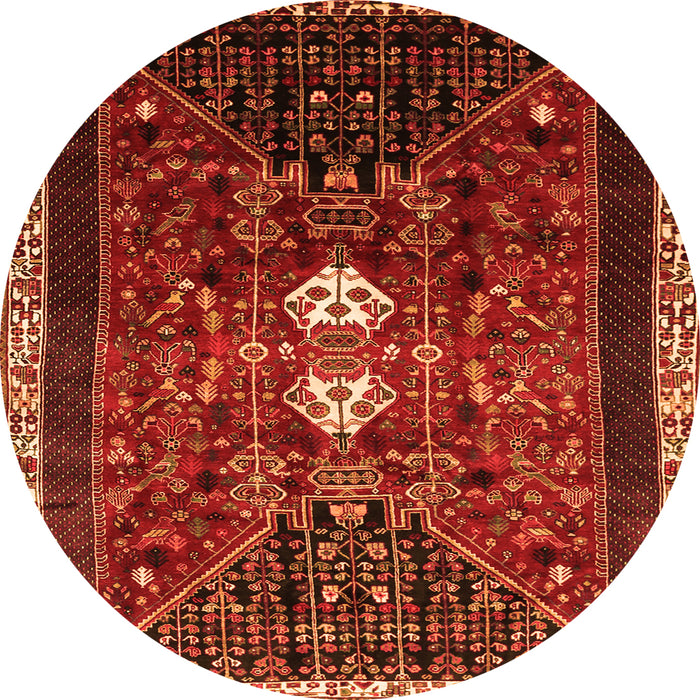 Square Persian Orange Traditional Rug, tr837org