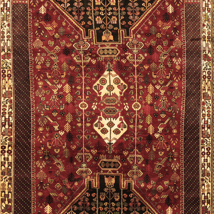 Machine Washable Persian Brown Traditional Rug, wshtr837brn