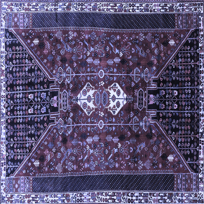 Square Persian Blue Traditional Rug, tr837blu