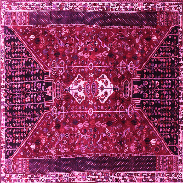 Square Persian Pink Traditional Rug, tr837pnk
