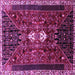 Square Persian Purple Traditional Rug, tr837pur