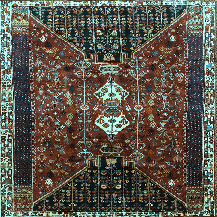 Square Persian Light Blue Traditional Rug, tr837lblu
