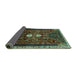 Sideview of Persian Turquoise Traditional Rug, tr837turq