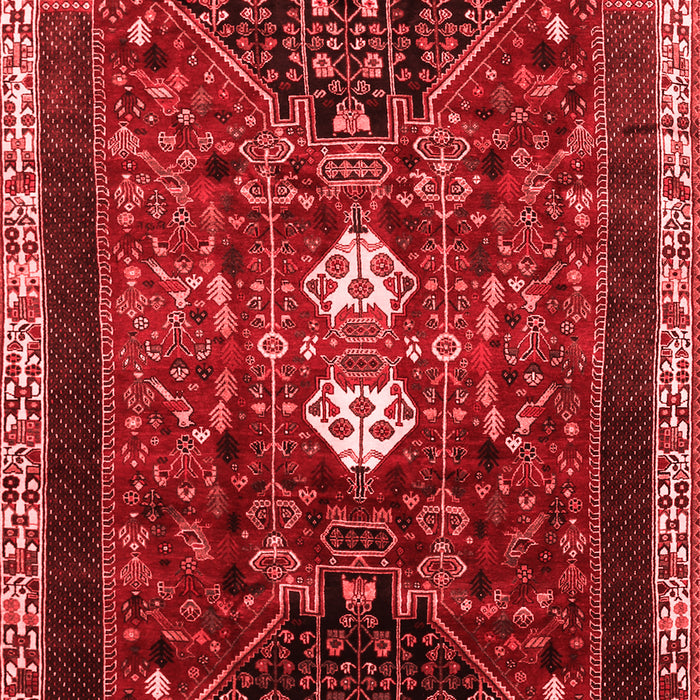 Machine Washable Persian Red Traditional Rug, wshtr837red