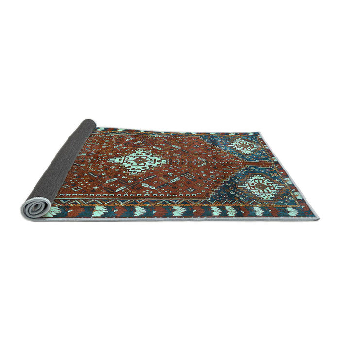 Sideview of Persian Light Blue Traditional Rug, tr838lblu