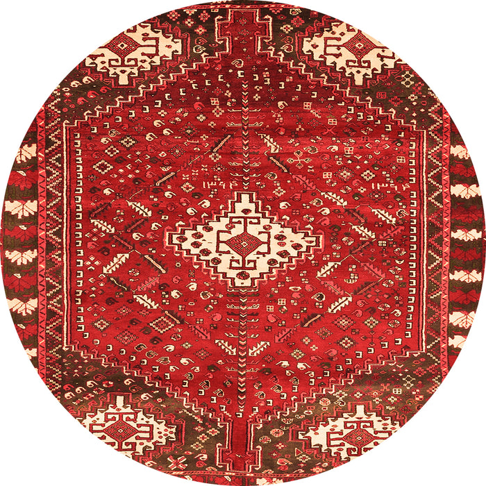 Square Persian Orange Traditional Rug, tr838org