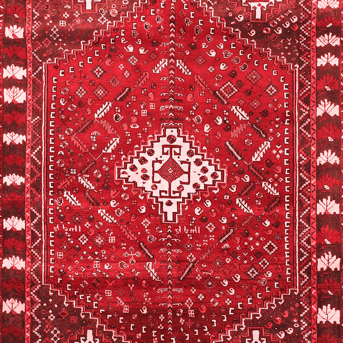 Machine Washable Persian Red Traditional Rug, wshtr838red
