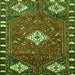 Serging Thickness of Persian Green Traditional Rug, tr838grn