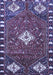 Machine Washable Persian Blue Traditional Rug, wshtr838blu