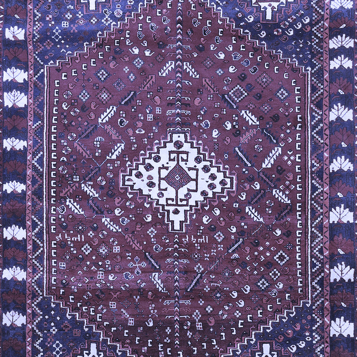 Machine Washable Persian Blue Traditional Rug, wshtr838blu