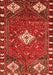 Serging Thickness of Machine Washable Persian Orange Traditional Area Rugs, wshtr838org