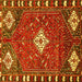 Square Persian Yellow Traditional Rug, tr838yw