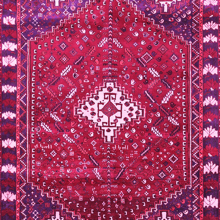 Machine Washable Persian Pink Traditional Rug, wshtr838pnk