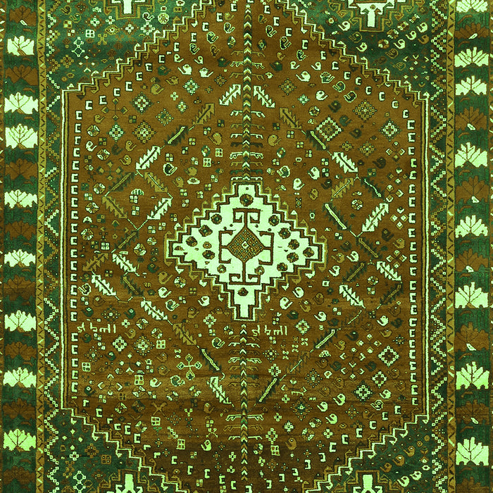 Serging Thickness of Machine Washable Persian Green Traditional Area Rugs, wshtr838grn