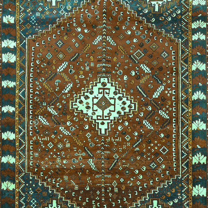 Machine Washable Persian Turquoise Traditional Area Rugs, wshtr838turq