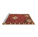 Sideview of Machine Washable Persian Brown Traditional Rug, wshtr838brn