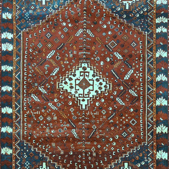 Machine Washable Persian Light Blue Traditional Rug, wshtr838lblu