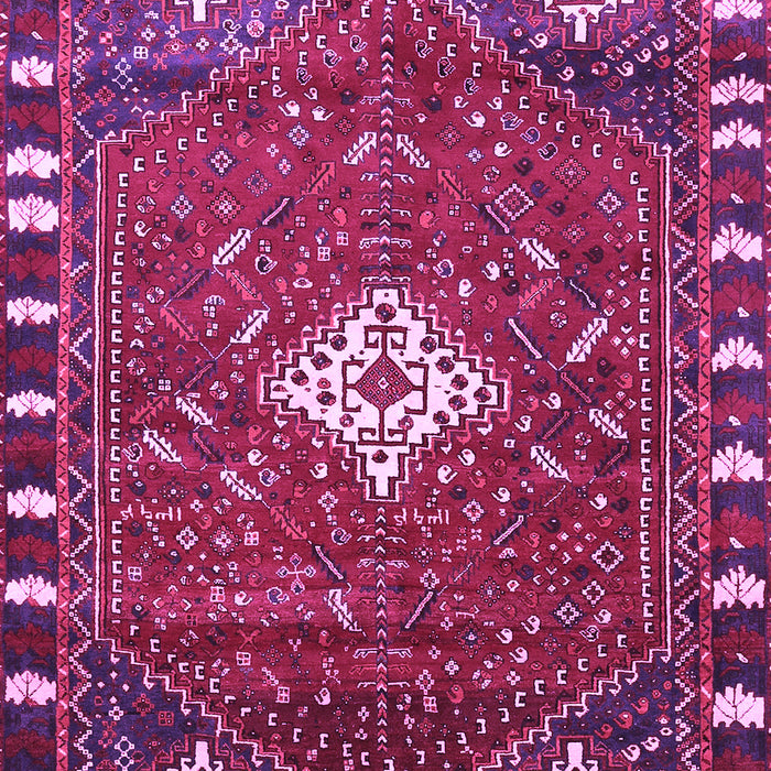Machine Washable Persian Purple Traditional Area Rugs, wshtr838pur