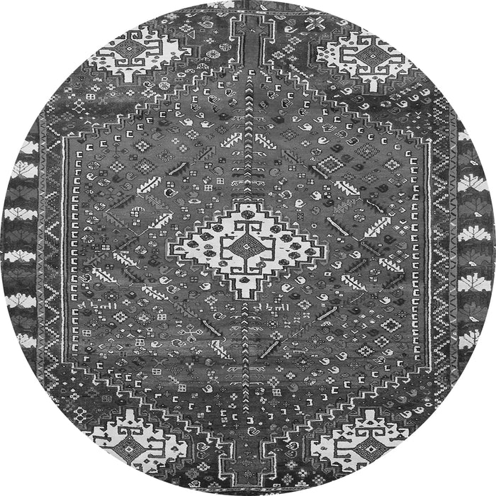 Machine Washable Persian Gray Traditional Rug, wshtr838gry