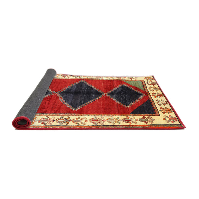 Sideview of Traditional Fire Brick Red Persian Rug, tr839