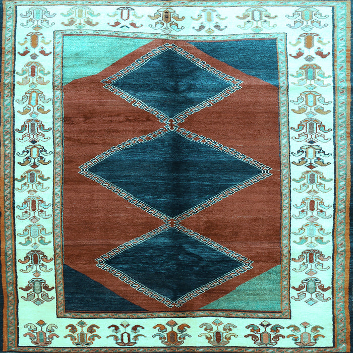 Square Persian Light Blue Traditional Rug, tr839lblu