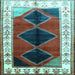 Square Persian Light Blue Traditional Rug, tr839lblu