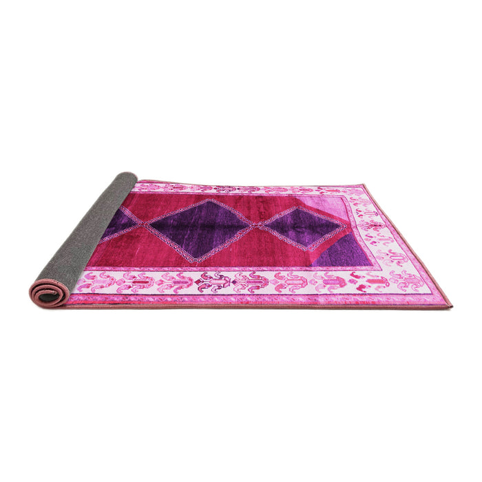 Sideview of Persian Pink Traditional Rug, tr839pnk