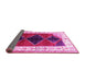 Sideview of Persian Pink Traditional Rug, tr839pnk