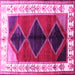Square Persian Pink Traditional Rug, tr839pnk