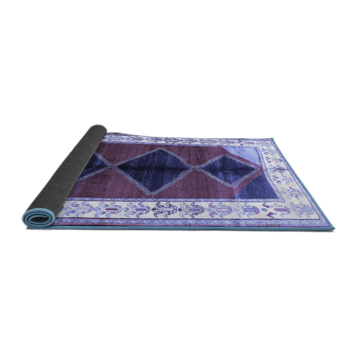 Sideview of Persian Blue Traditional Rug, tr839blu